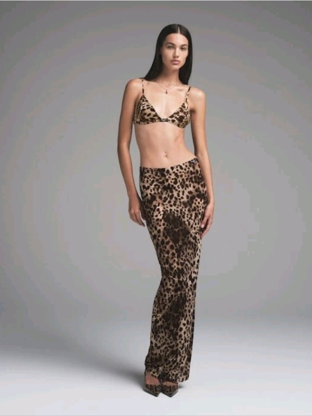 Dolce & Gabanna x SKIMS 🐆 Leopard Print Skirt LARGE Size EUC